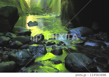 夏の由布川渓谷(由布市・別府市) 夏の由布川渓谷(由布市・別府市) 114563896