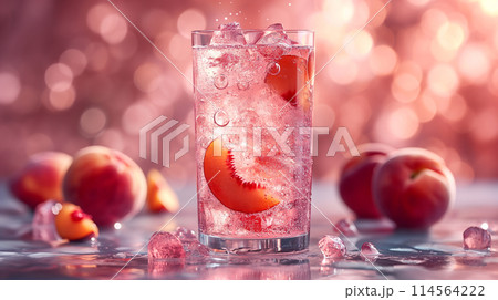 桃の炭酸ジュース 114564222