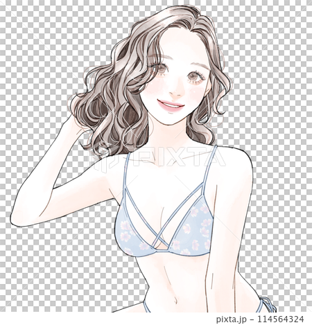 水着の女性 114564324