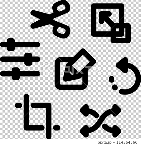 Image and video editing tool icons 114564360