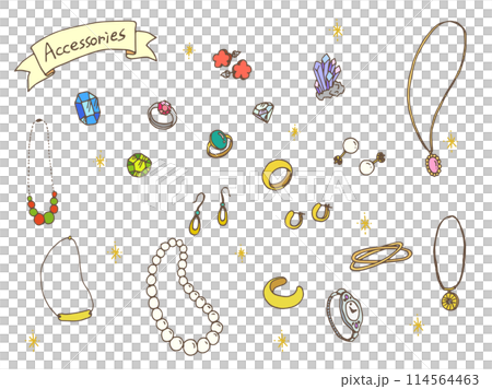 アクセサリーイラスト（カラー） 114564463