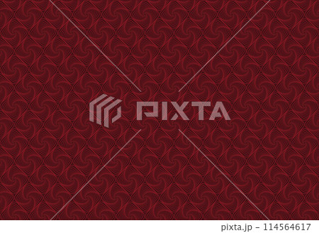 Illustration pattern, Abstract Geometric Style. Repeating of abstract red line in square on deep red background. Illustration pattern, Abstract Geometric Style. Repeating of abstract red line in square on deep red background. 114564617