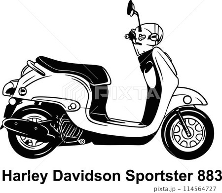 Classic scooter - Vector Stencil, Silhouette, Vector Clip Art for tshirt and emblem Classic scooter - Vector Stencil, Silhouette, Vector Clip Art for tshirt and emblem 114564727