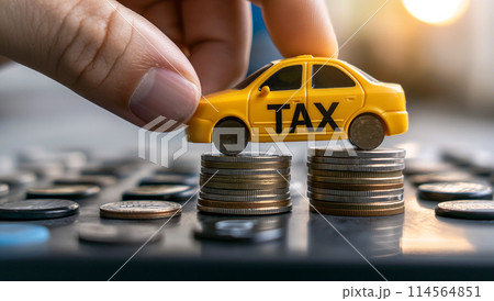 自動車税、車の維持費のコンセプト表現 114564851