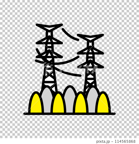 送電線　後発電線　電線 114565868