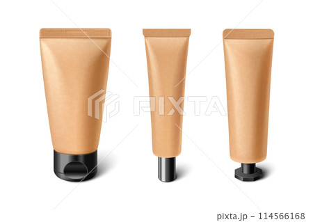 Closed brown cosmetic tube mockup Closed brown cosmetic tube mockup 114566168