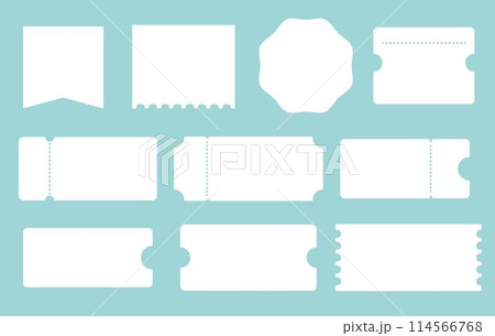 白いシンプルなクーポン・チケットセット 114566768