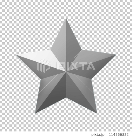 Three-dimensional star illustration material 114566822