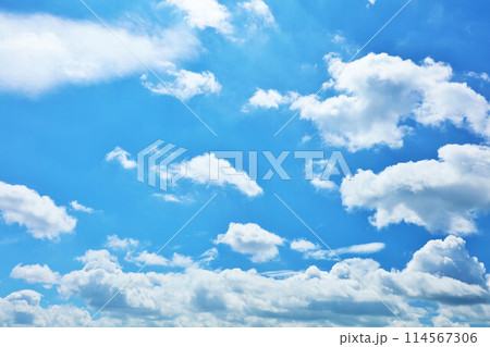 夏の青空と雲 114567306