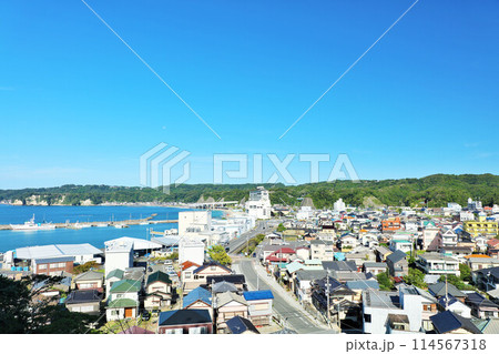 千葉県　青空の勝浦 114567318