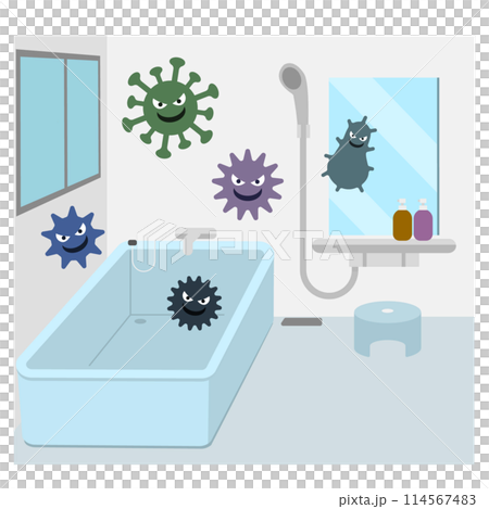 Mold growing in the bathroom illustration Mold growing in the bathroom illustration 114567483