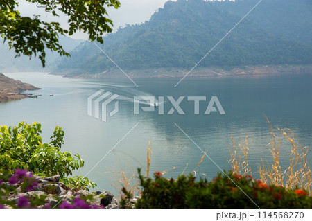 Top view of Landscape in Khun Dan Prakan Chon dam Nakhon Nayok 114568270
