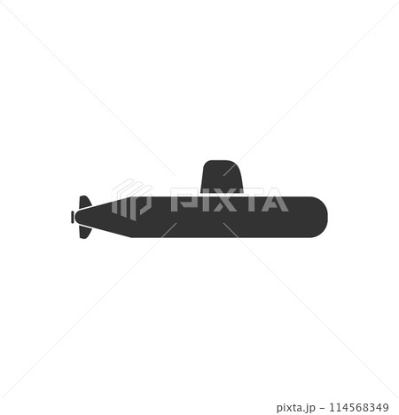 Submarine icon flat 114568349