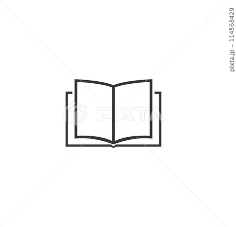 Open book icon flat 114568429