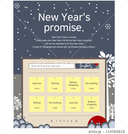 Vector illustration of event popup for greeting card. 114568828
