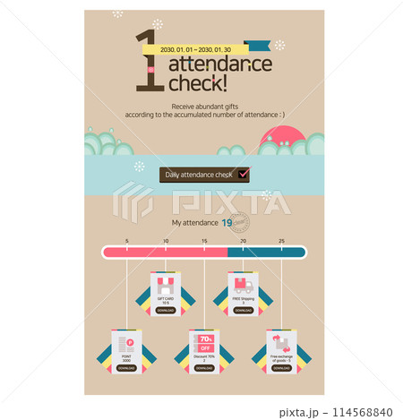 Vector illustration of event popup for greeting card 114568840