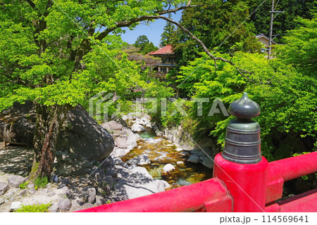 渓流流れる新緑の湯の山温泉《大石公園周辺》 114569641