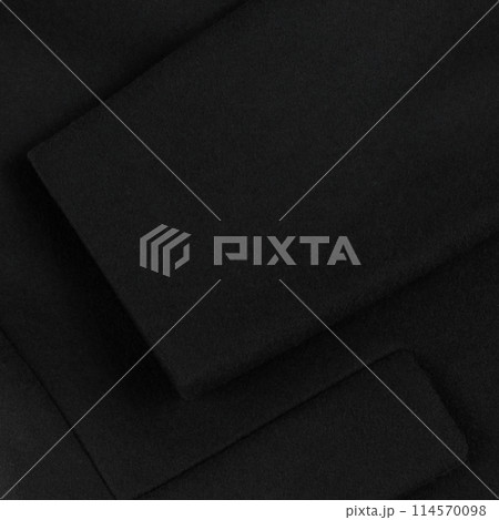 Black wool coat details Black wool coat details 114570098