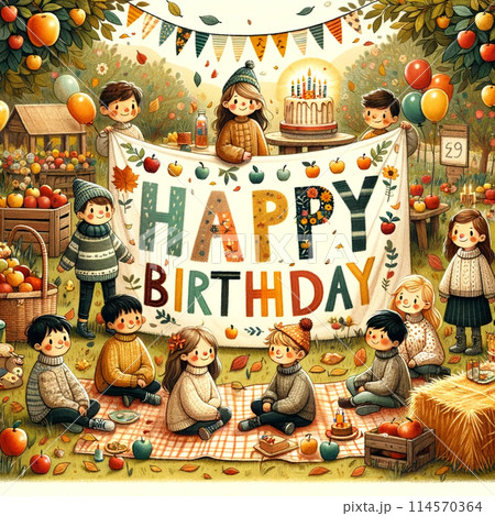 9月の誕生日の誕生日のお祝い 114570364