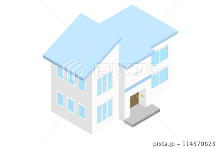 賃貸物件：建物（戸建て一軒家）、アイソメトリックイラスト 114570823