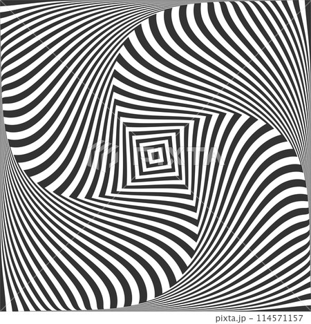 Whirl Rotating Motion in Abstract Op Art Design. 3D Illusion. Whirl Rotating Motion in Abstract Op Art Design. 3D Illusion. 114571157