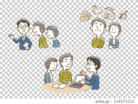 Business scene (line drawing) 114571215