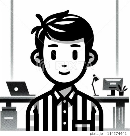 ストライプのシャツを着たサラリーマン3 ストライプのシャツを着たサラリーマン3 114574441