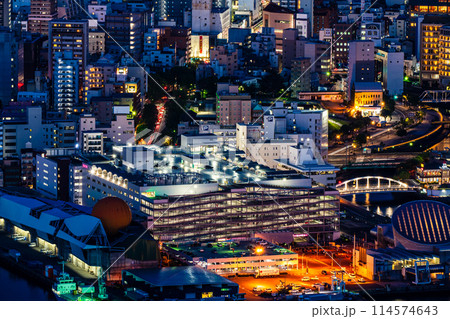 稲佐山展望台から長崎市街地の夜景　【長崎市】 114574643