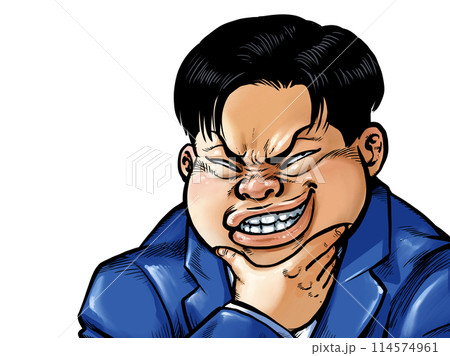 ニヤリとする太めの男性 114574961