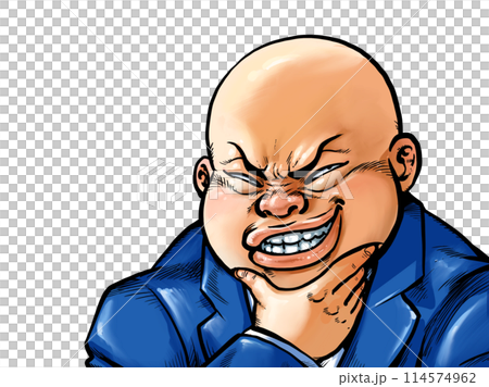 Grinning fat man 114574962