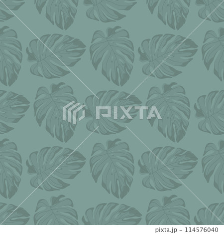 Seamless flat pattern with monstera leaves Seamless flat pattern with monstera leaves 114576040