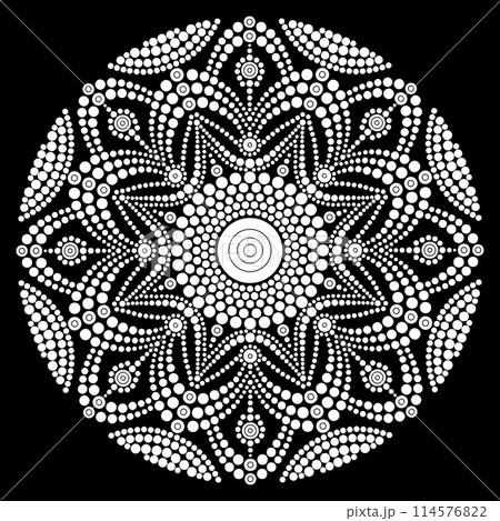 Dot mandala. Art therapy Coloring page 114576822