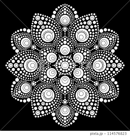 Dot mandala. Art therapy Coloring page 114576823
