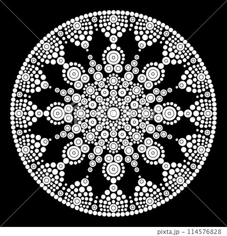 Dot mandala. Art therapy Coloring page Dot mandala. Art therapy Coloring page 114576828