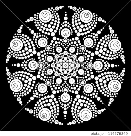 Dot mandala. Art therapy Coloring page 114576849