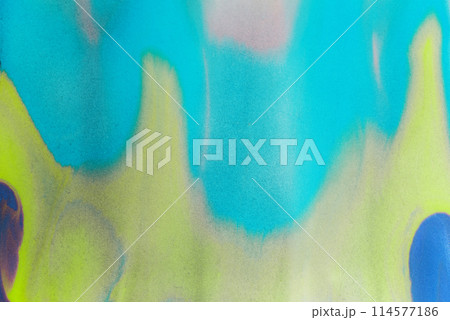 Flowing waves of bright pink and yellow blend seamlessly.  114577186