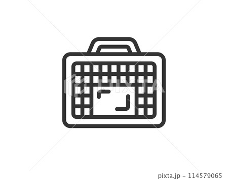 虫籠のアイコン（線画）のイラスト 114579065