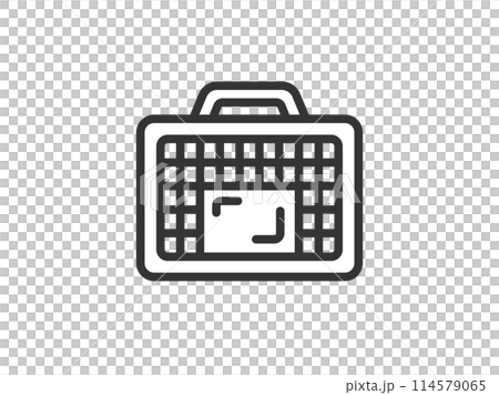 虫籠のアイコン（線画）のイラスト 114579065