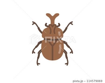 かぶと虫のアイコンのイラスト かぶと虫のアイコンのイラスト 114579069