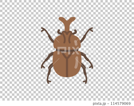 かぶと虫のアイコンのイラスト かぶと虫のアイコンのイラスト 114579069