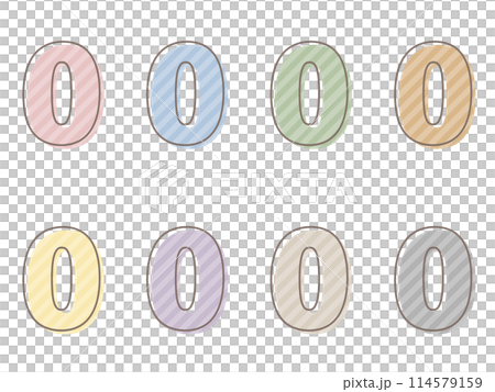 版ズレの0の数字セット 版ズレの0の数字セット 114579159