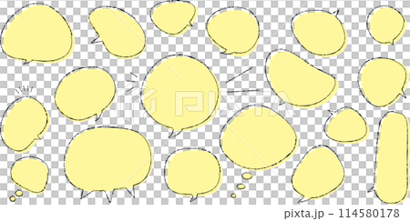 Hand-drawn speech bubbles 114580178