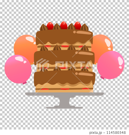 Transparent illustration of chocolate birthday cake Transparent illustration of chocolate birthday cake 114580348