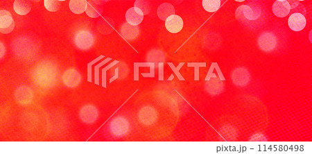 Red widescreen bokeh background for Banner, Poster, ad, celebration, and various design works 114580498