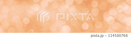 Orange panorama bokeh background for Banner, Poster, ad, celebration, and various design works 114580768