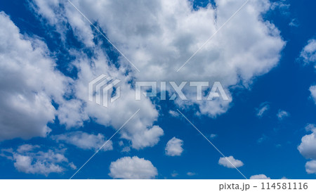 青空に流れる白い雲 青空に流れる白い雲 114581116