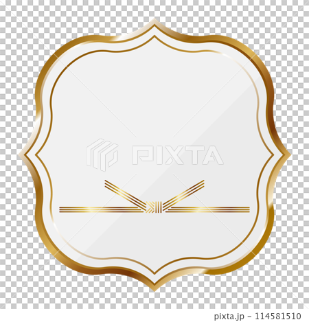 Luxurious Mizuhiki frame in white and gold Luxurious Mizuhiki frame in white and gold 114581510