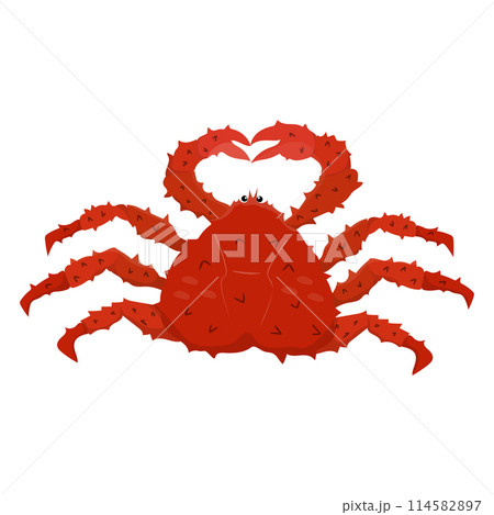 King crab cartoon isolated on a white background. King crab cartoon isolated on a white background. 114582897