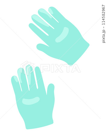 Laboratory gloves in flat design. Sterile rubber gloves for hand protection. Vector illustration isolated. Laboratory gloves in flat design. Sterile rubber gloves for hand protection. Vector illustration isolated. 114582967
