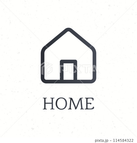Linear home icon, outline house icon. residence symbol. Stock vector illustration isolated on white background. 114584322